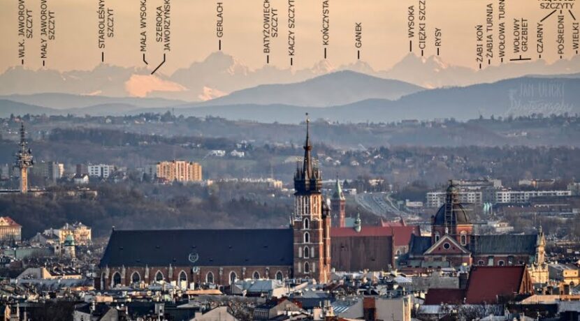 Widok na Tatry z Krakowa – opisana panorama