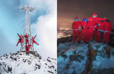 Oto najbardziej zwariowani Mikołajowie w Polsce. Co roku odwiedzają szczyty Tatr (ZDJĘCIA)