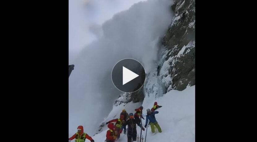 Lawina totalnie zaskoczyła wspinaczy w Tatrach. To nagranie robi wrażenie! (FILM)